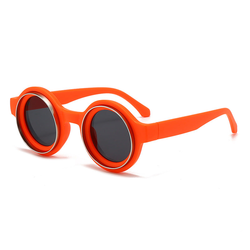 Damen modische runde Sonnenbrille mit auffälligem Design Brehn