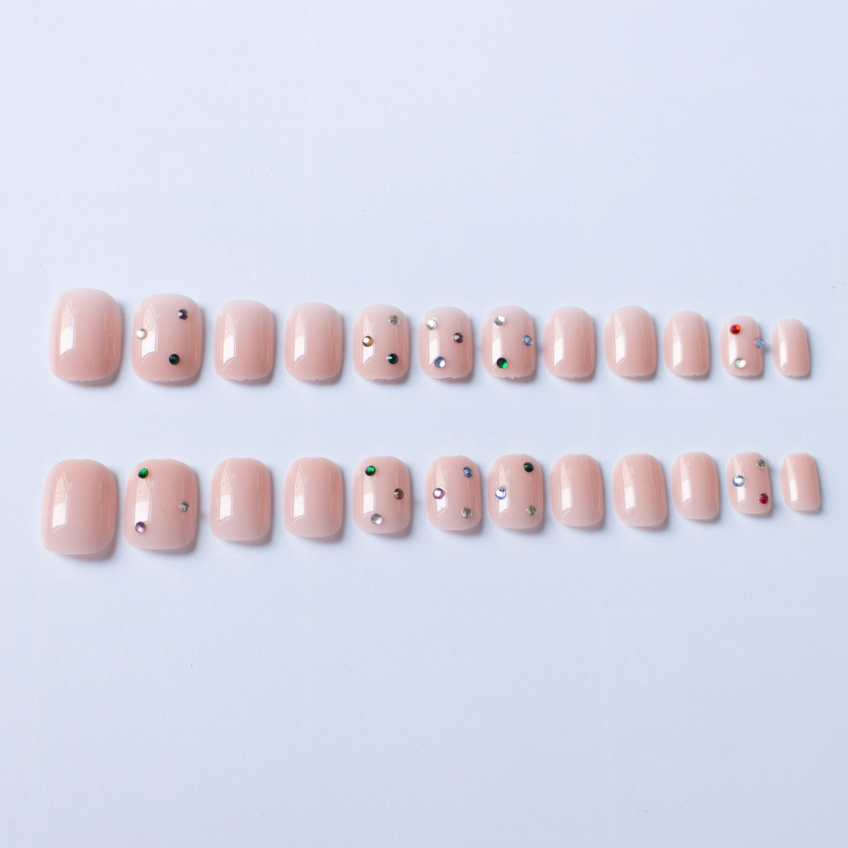Künstlerisches mit Strass verziertes Nagelkunst-Set