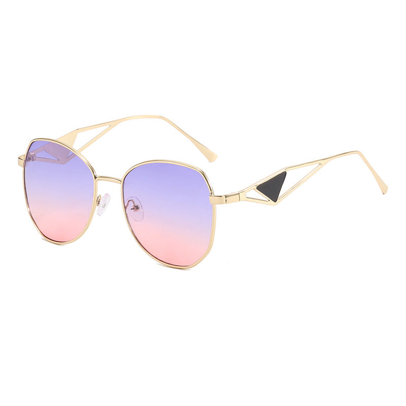 Damen modische geometrische Sonnenbrille mit einzigartigem Rahmen Brehn