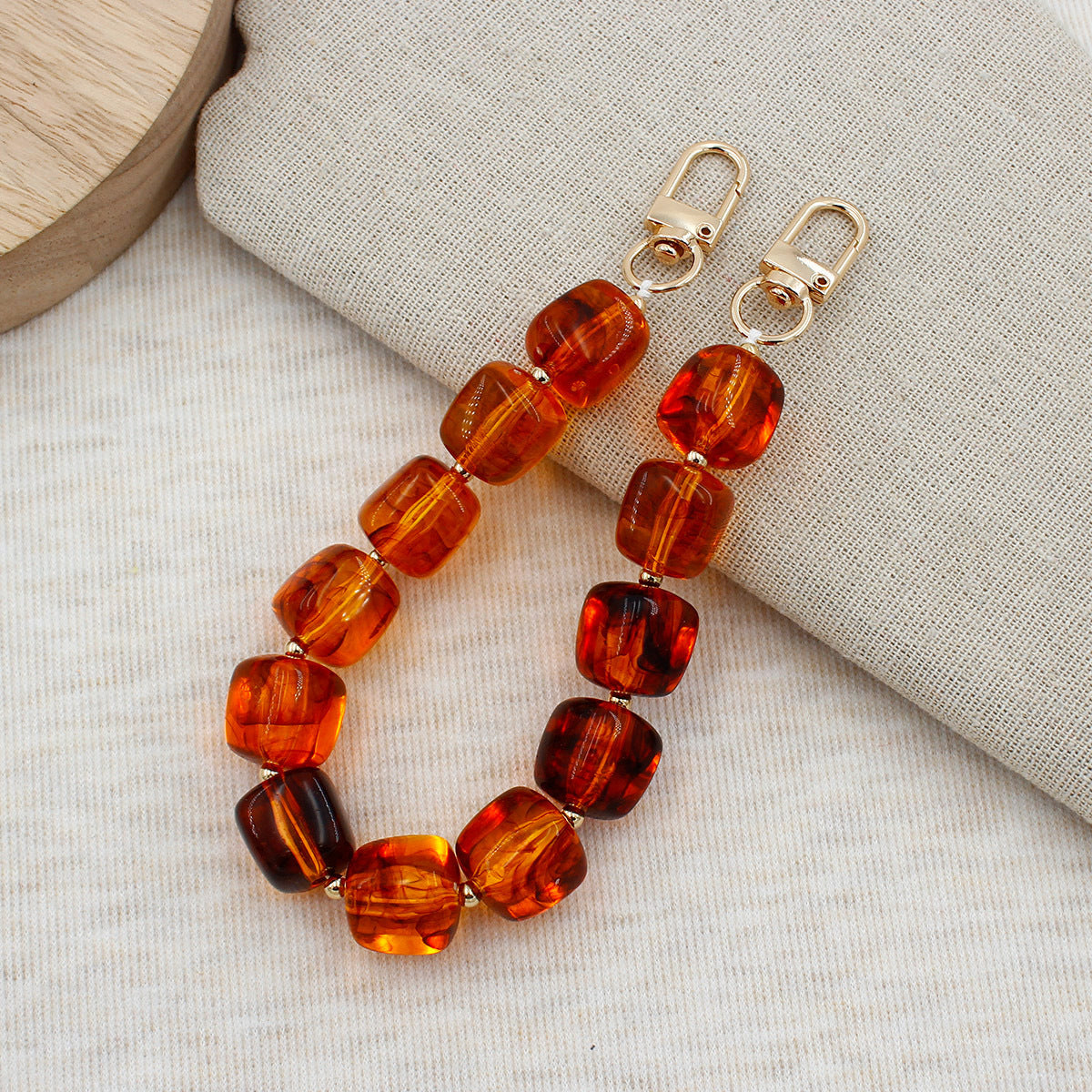 Chunky Beaded Brillen Kette Brehn