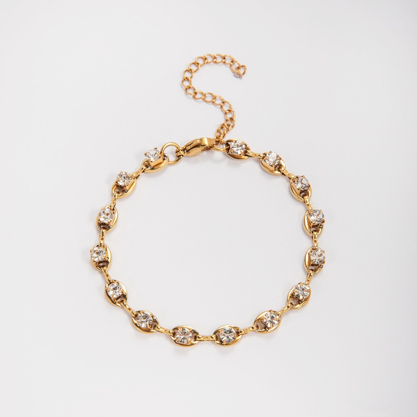 Eleganter Edelstein Akzent Link Armband Brehn