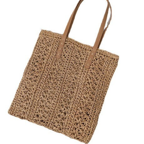 Damen Stylische Tragetasche aus geflochtenem Naturmaterial Brehn