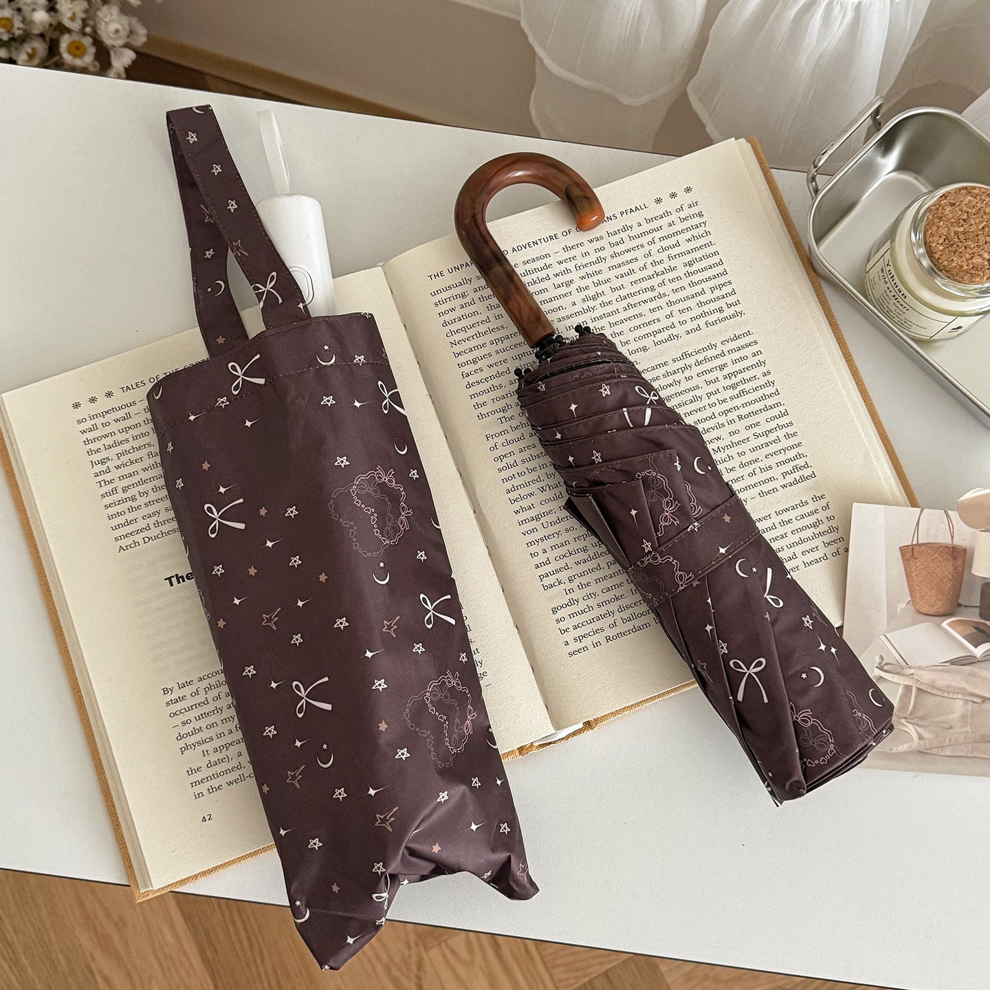 Damen Faltregenschirm mit elegantem Anhängerdesign Brehn