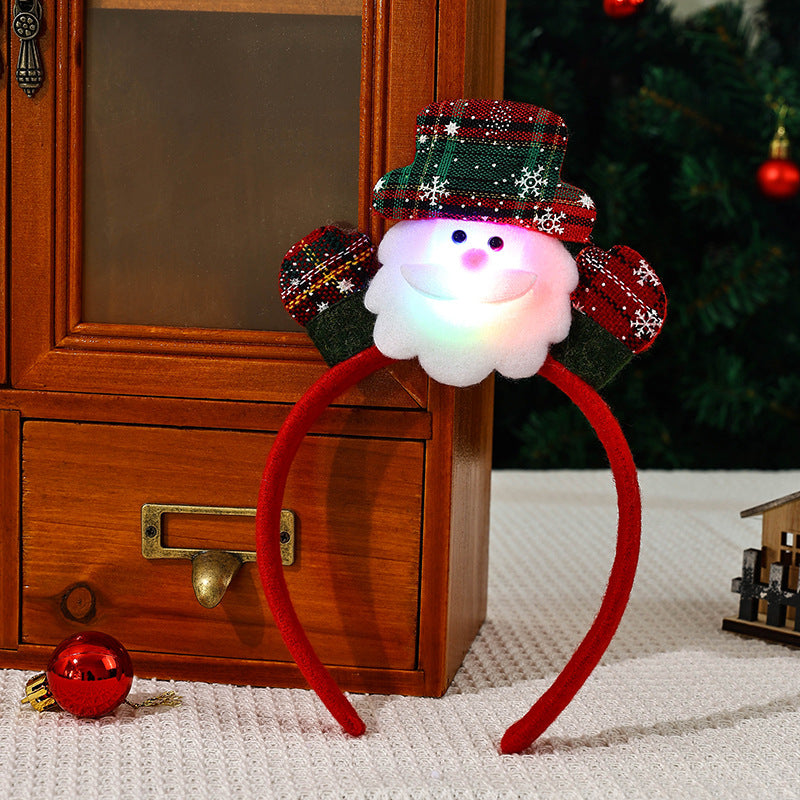 LED Leuchtender Weihnachts-Haarreifen mit Rentier-Motiv Brehn