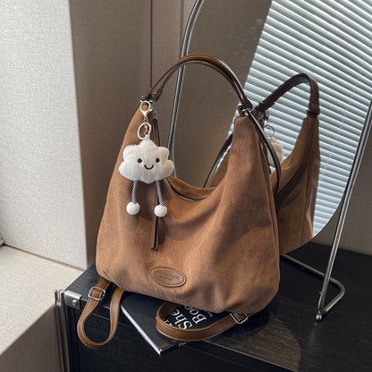 Weiches Wildleder Schlapp Schultertasche