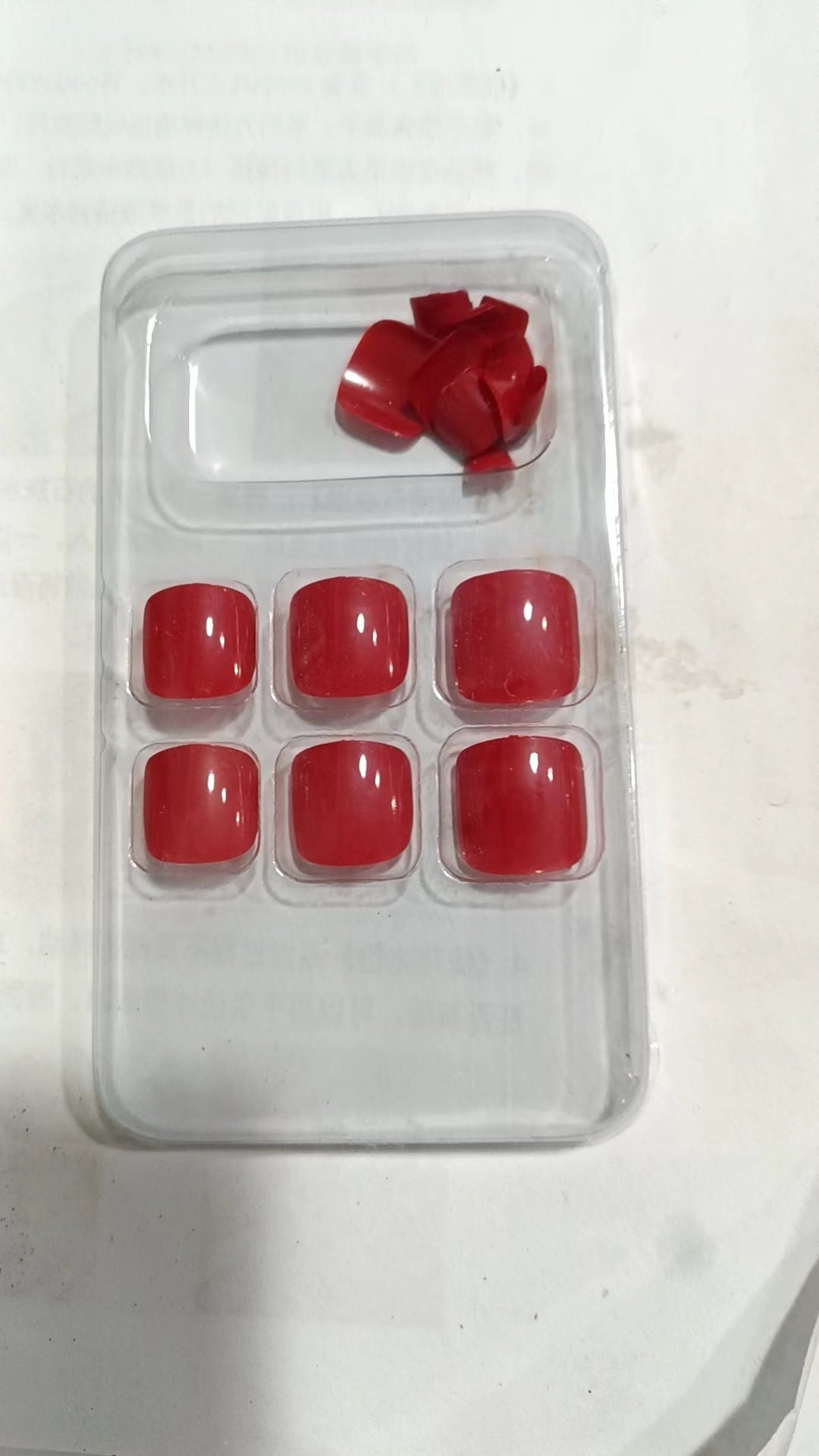 Premium Glatte Quadrat Press-On Nagelset Brehn