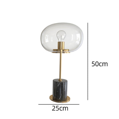 Moderne Minimalistische Tischlampe mit Glasschirm