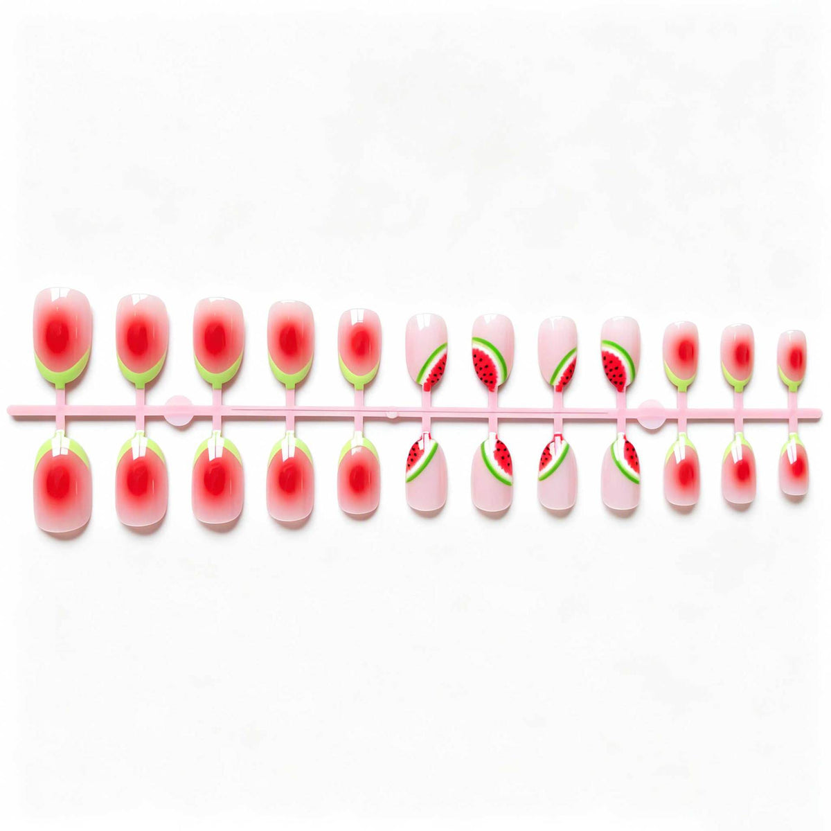 Kreatives wassermelonen-themed Nagelkunst Set