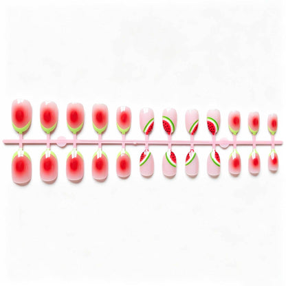 Kreatives wassermelonen-themed Nagelkunst Set