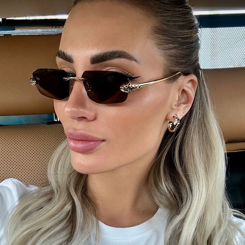 Damen elegante Halbgestell Sonnenbrille Brehn