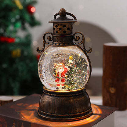 Nostalgische Weihnachtslaterne mit Schneekugel Brehn