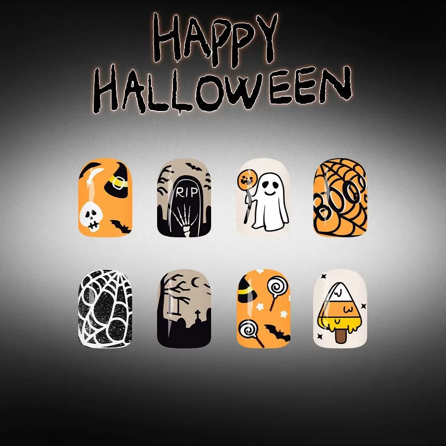 Halloween Kunstnagelset mit schaurigen 3D-Motiven Brehn