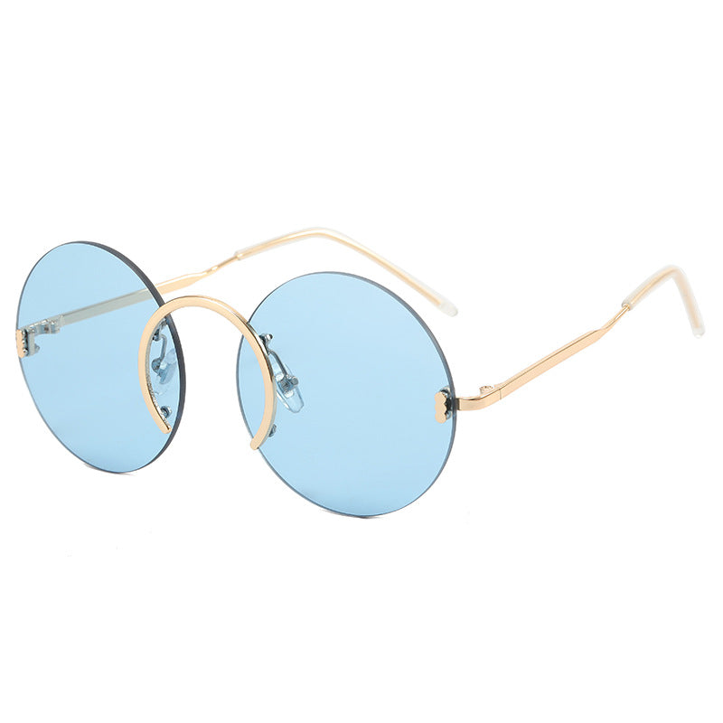 Damen modische runde Sonnenbrille mit innovativem Metallrahmen Brehn