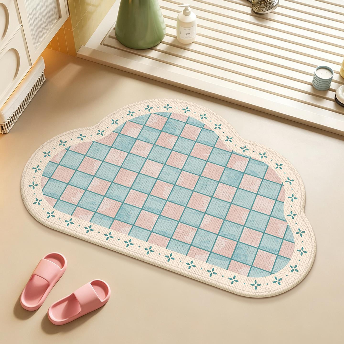Absorbierend Floral Prägung Badmatte Brehn