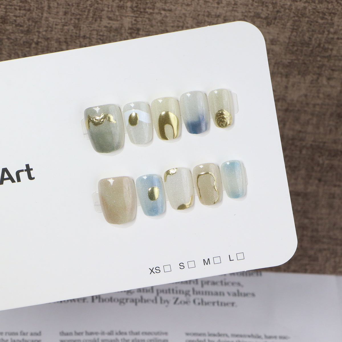 Artistic Marble Effect Press-On Nail Set Brehn