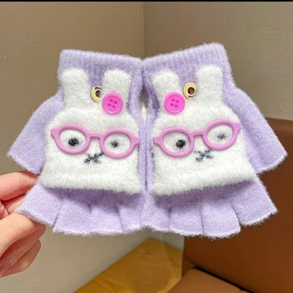 Niedliche Hasen-Themen-Fingerlose Handschuhe Brehn