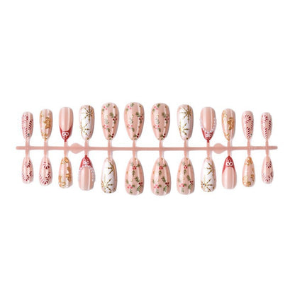Dekoratives Floral Press-On Nagelset