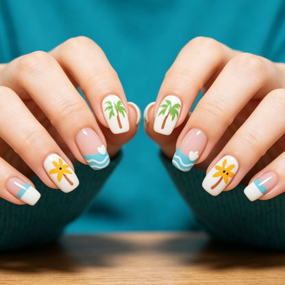Tropisches Urlaubsthemen-Nageldesign Brehn
