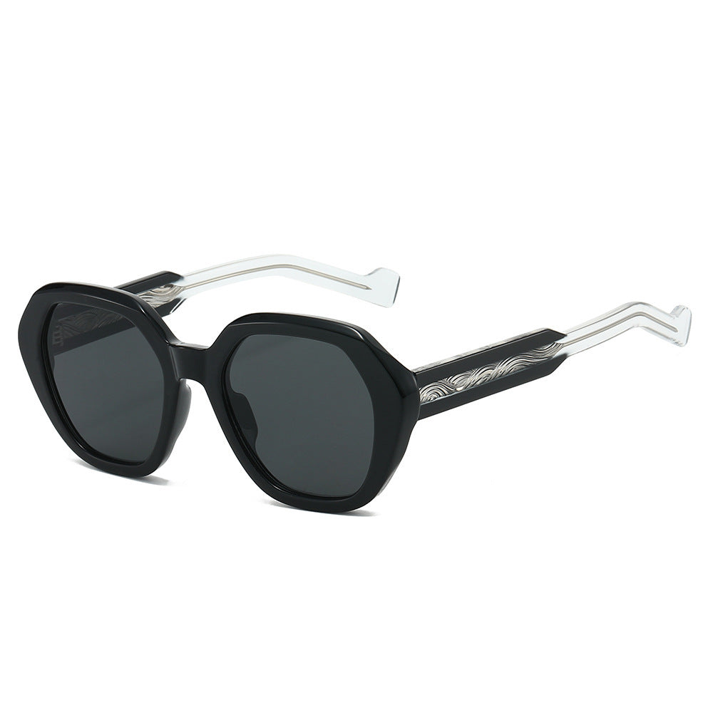 Damen elegante Sonnenbrille im modernen, achteckigen Design Brehn
