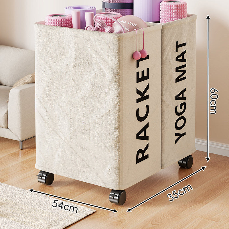 Rollender doppelt compartment Sportgeräte Aufbewahrung Wäschekorb Organizer