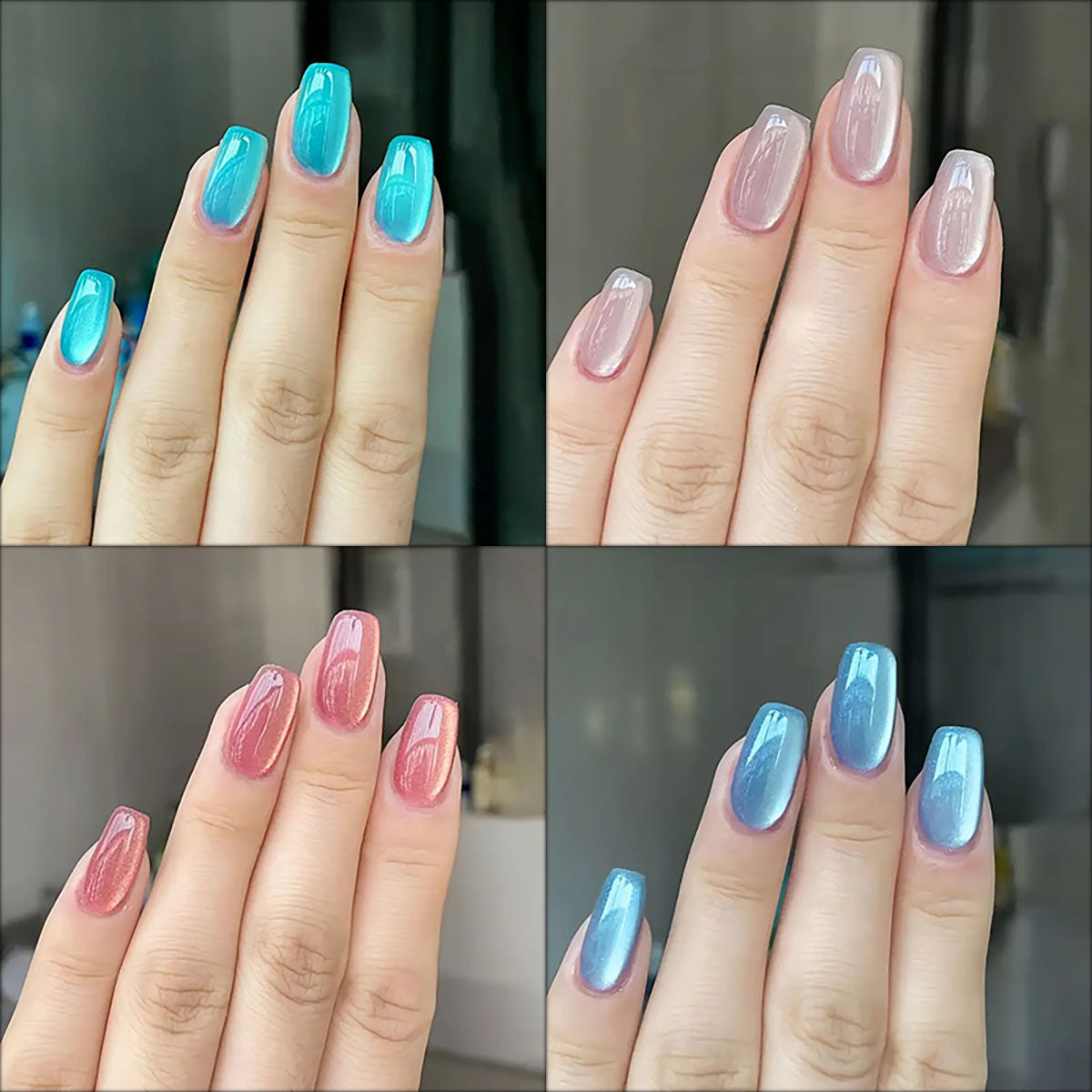Glänzende Gel-Nagelverlängerungen