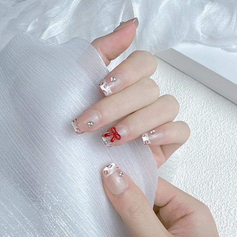 Elegante französische Tip Press-On Nägel Brehn
