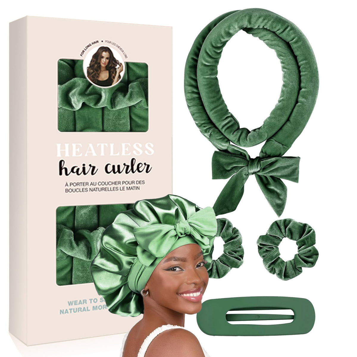 Hitzefreies Satin-Haarlocken-Set
