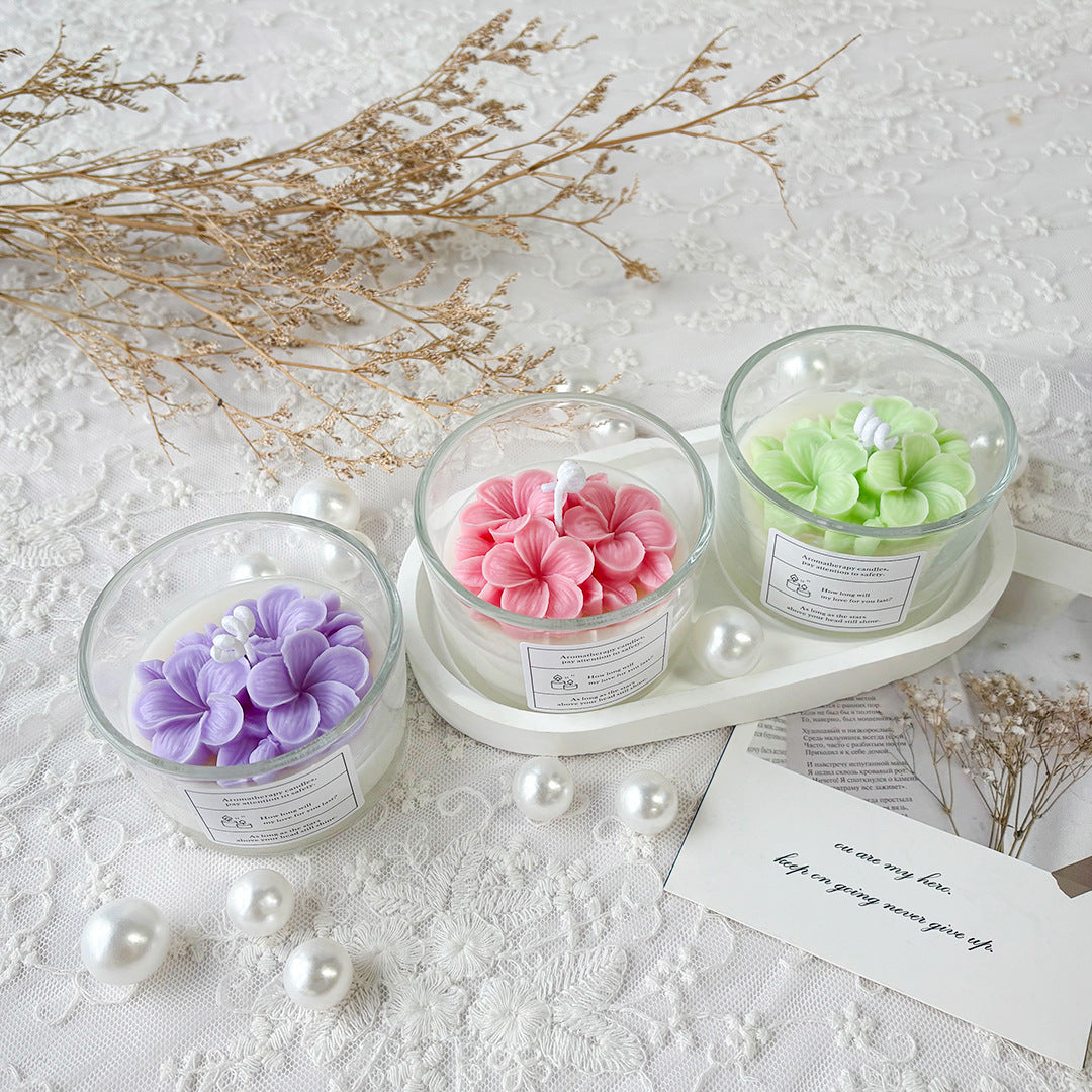 Aromatherapie Blumenkerze