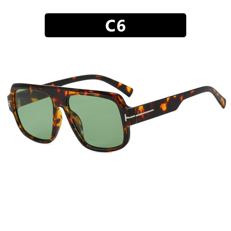 Damen modische quadratische Sonnenbrille mit trendigem Schildkrötenmuster Brehn