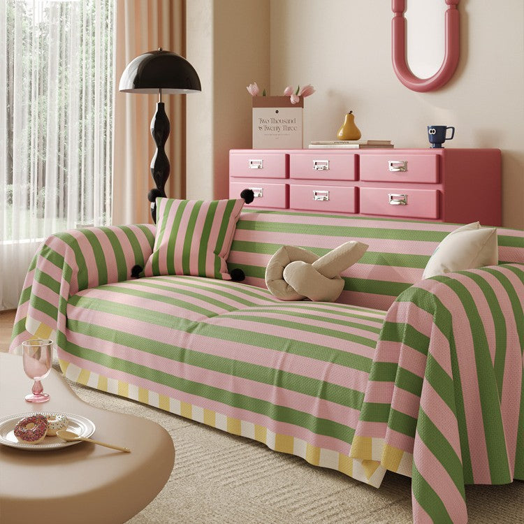 Patterned Sofa Slipcover with Full-Seat Fit and Non-Slip Textured Weave