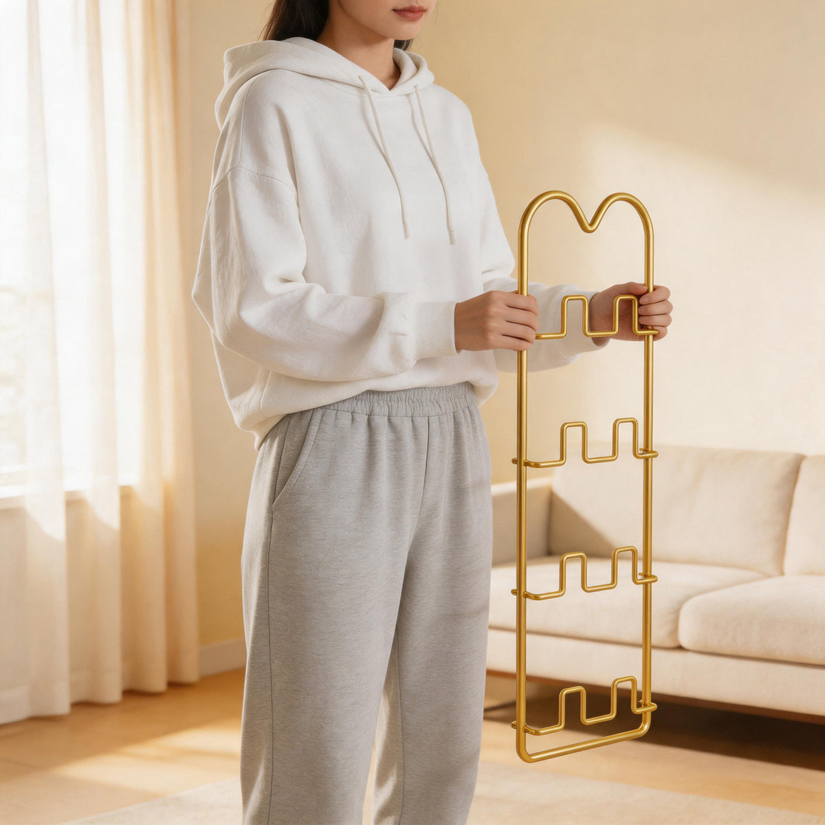 Wandmontierter Single-Pair Hausschuhregal-Organizer
