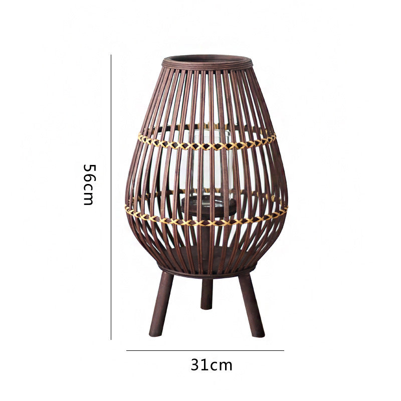Rustikale Rattan-Laterne Brehn