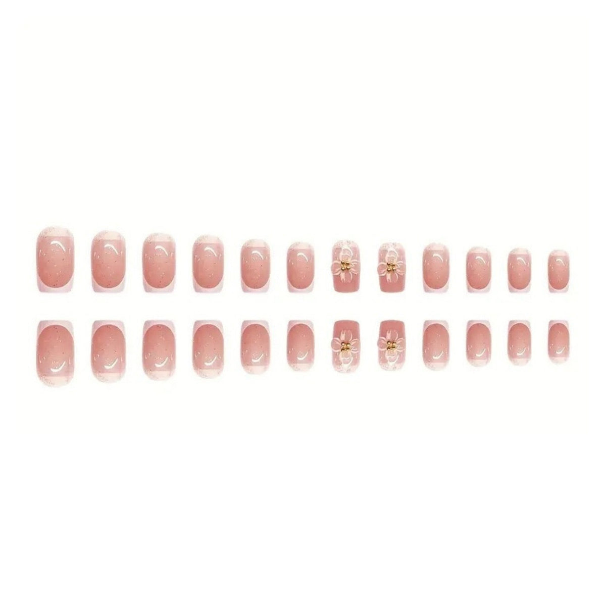 Dekorativer Langer Press-On Nagelset Brehn