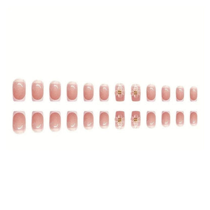 Dekorativer Langer Press-On Nagelset Brehn