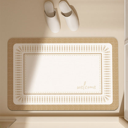 Rectangular Low-Pile Absorbent Anti-Slip Welcome Entrance Doormat