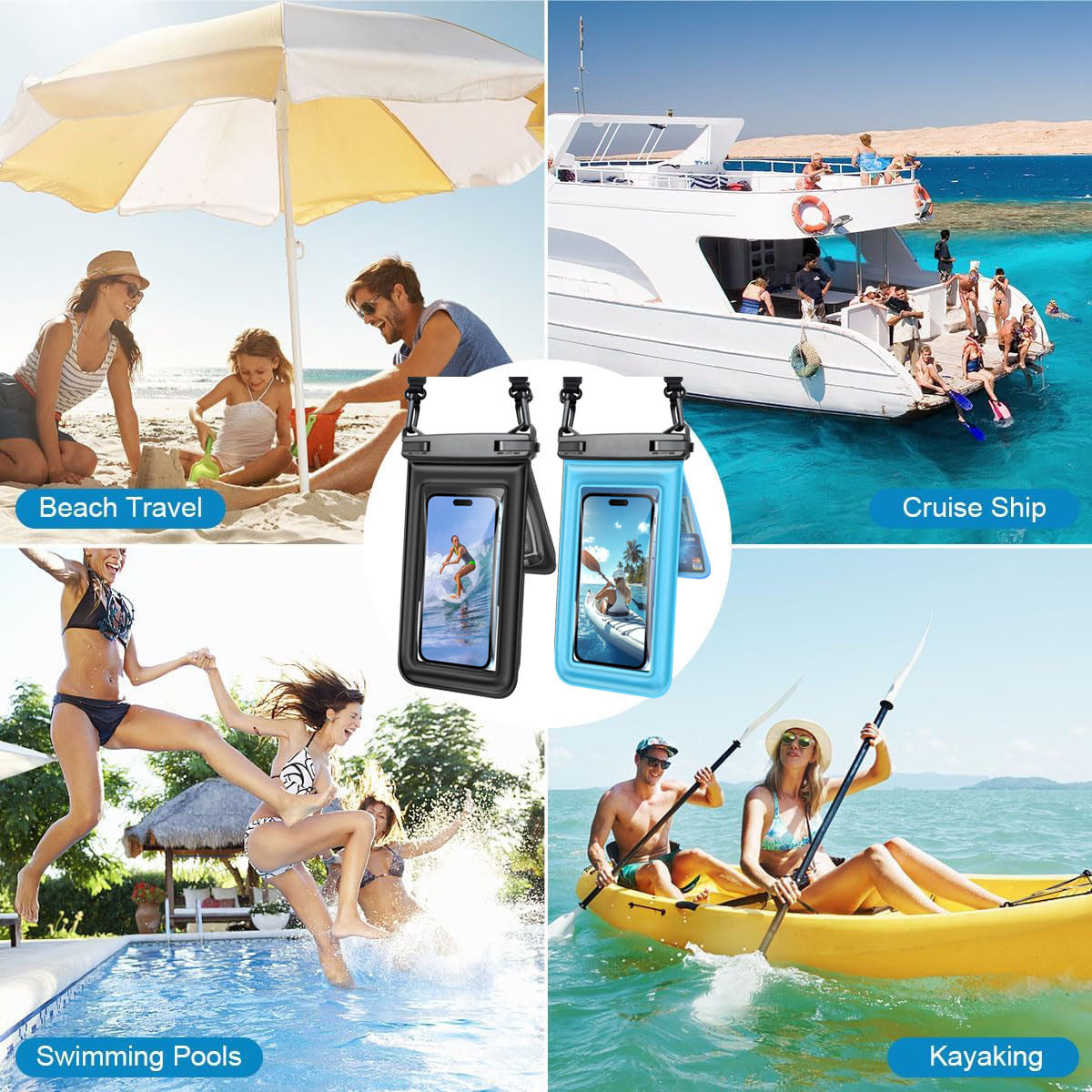 Wasserdichte Smartphone-Tasche mit Transparenter Front Brehn