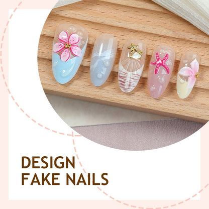 Kunstnagelset mit floralen Designs und eleganten Akzenten Brehn