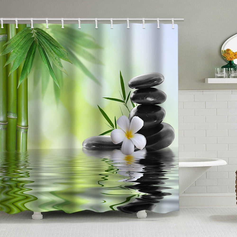 Tranquil Zen Natur Duschvorhang Brehn