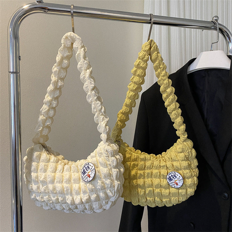 Texturierte Gestrickte Schulterhandtasche