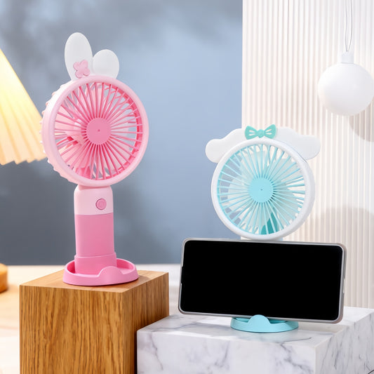 Damen Tragbarer Handventilator mit verspieltem Katzenmotiv Brehn