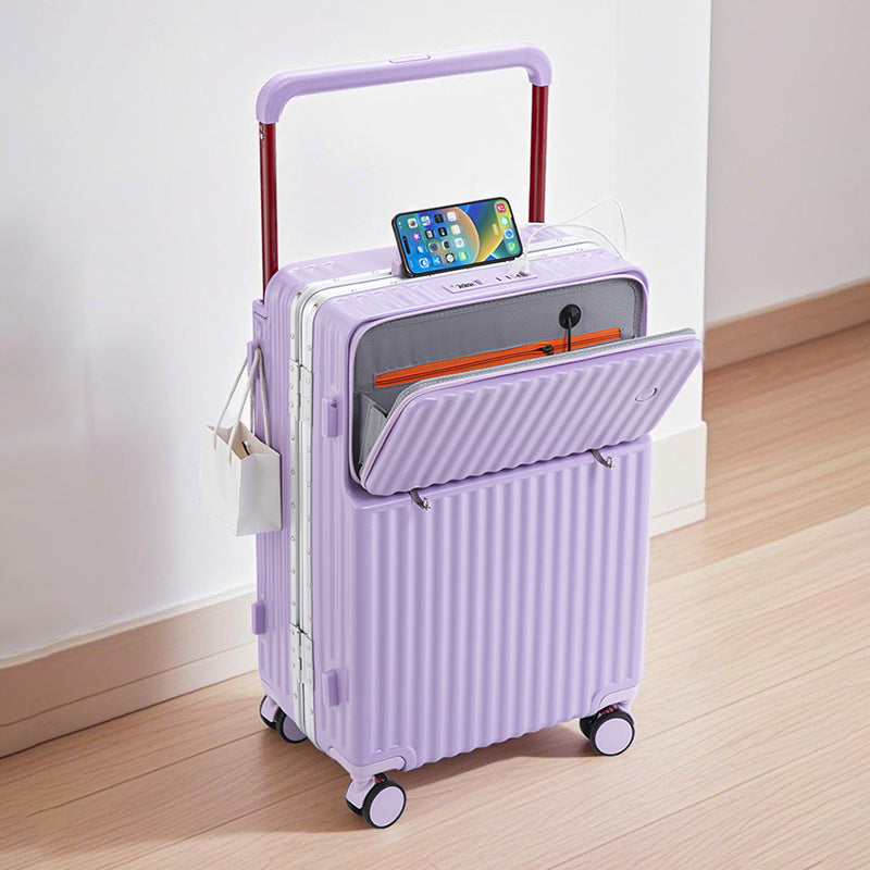 Unisex-Multi-Compartment-Rollende Hartschalenkoffer mit integriertem Ladeanschluss Brehn