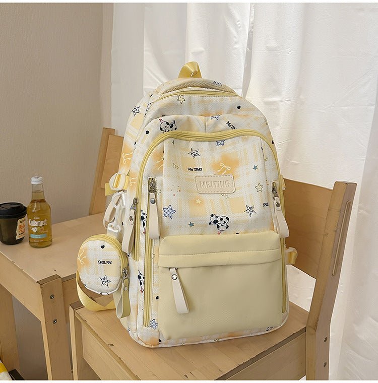 Multi-Funktionales Karierter Schul Rucksack