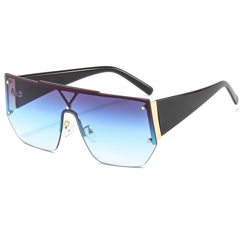 Damen modische Oversize-Sonnenbrille mit einzigartigem geometrischen Rahmen Brehn