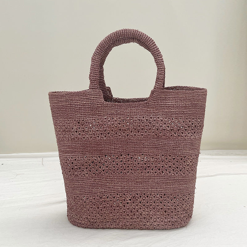 Handgefertigte Strandtasche Aus Geflochtenem Naturmaterial Brehn