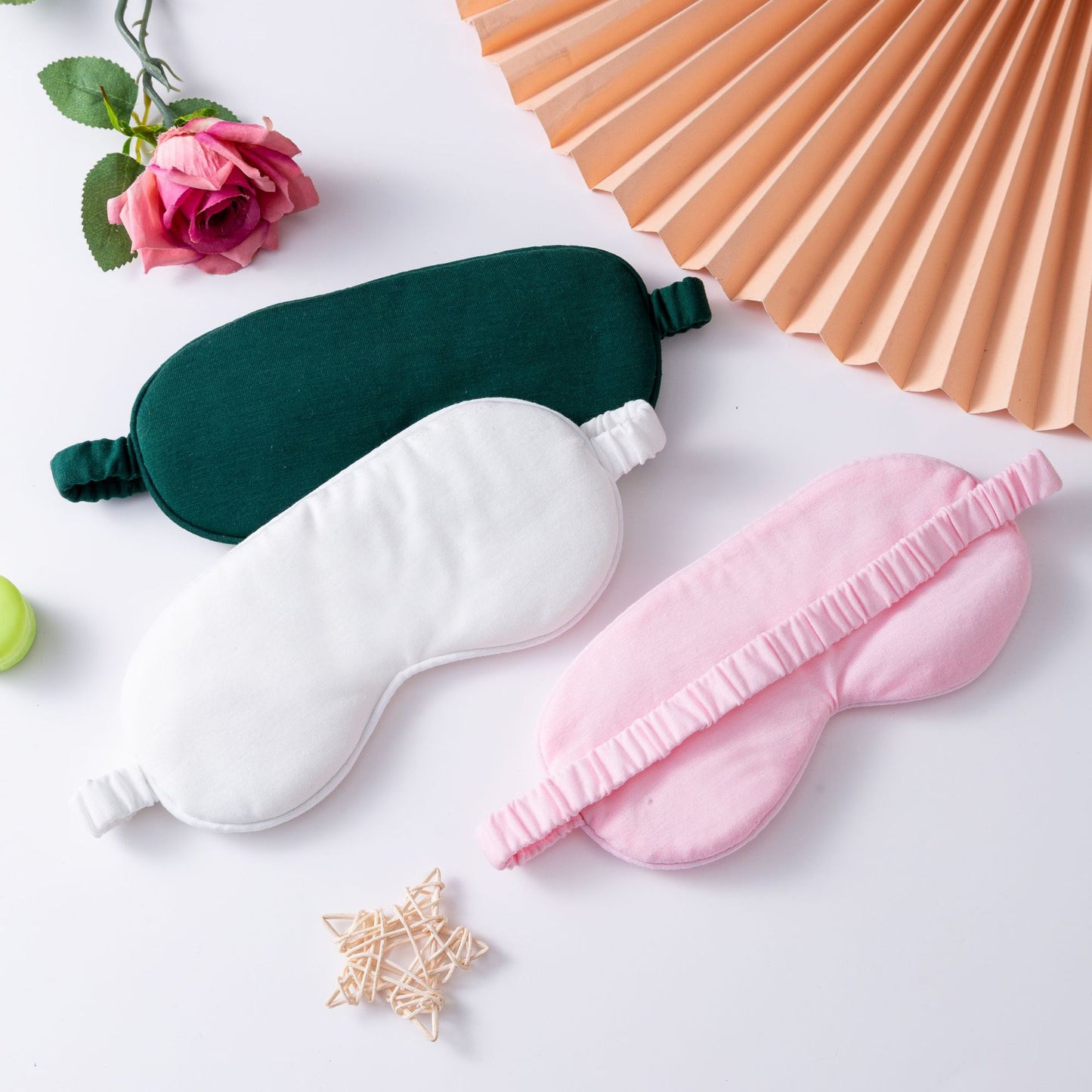Damen nan leichte Baumwoll Schlafmaske mit ergonomischer Polsterung und elastischem Komfortband Brehn