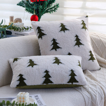 Rechteckiges Plüsch‑Wohnkissen mit Tannenbaum‑Tufting Brehn