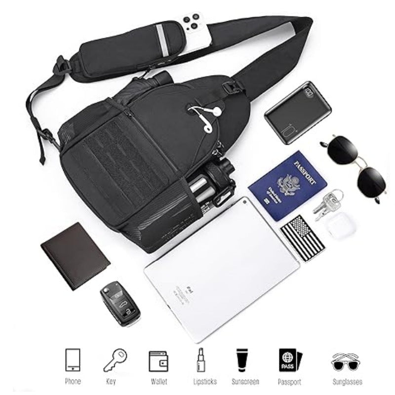 Ergonomischer Sling-Rucksack mit Mehreren Fächern und Praktischen Halterungen Brehn