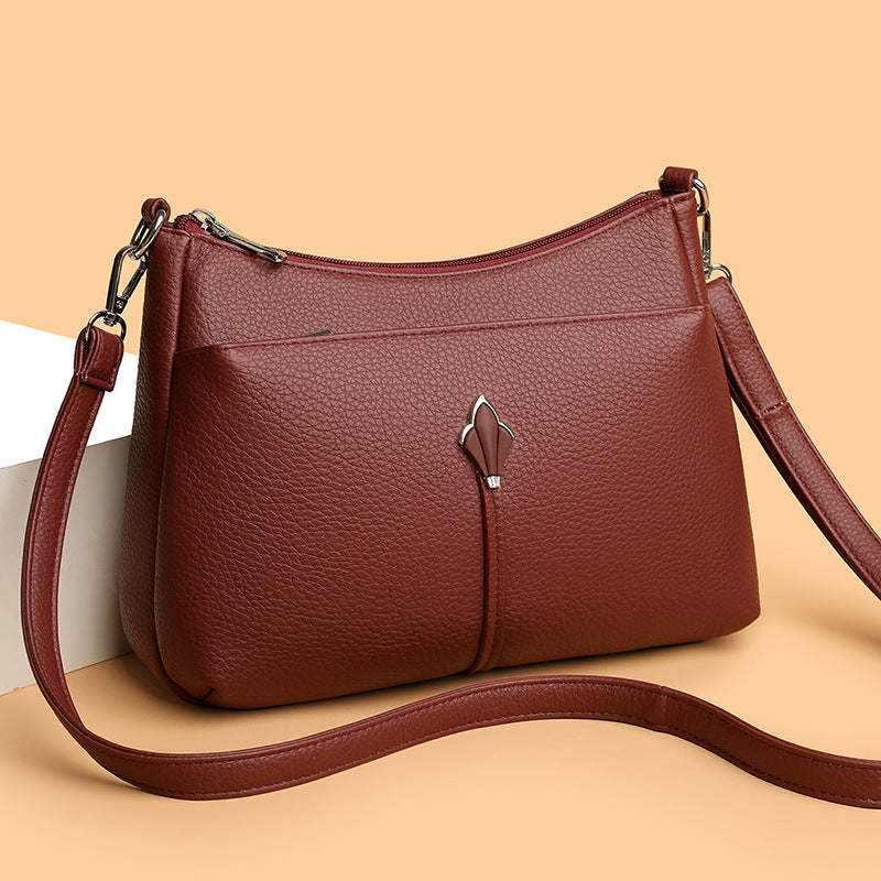 Elegante Leder Schultertasche