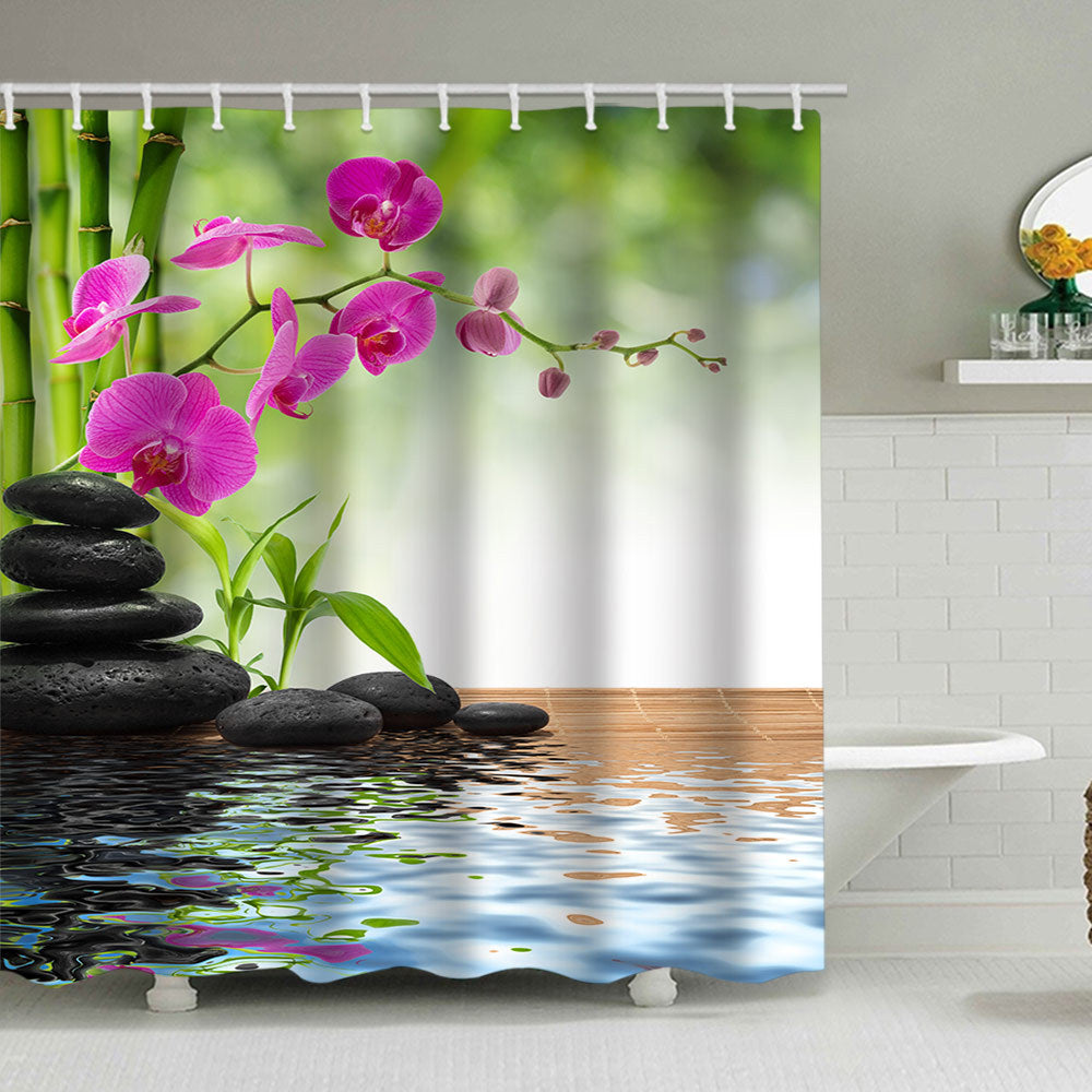 Tranquil Zen Natur Duschvorhang Brehn