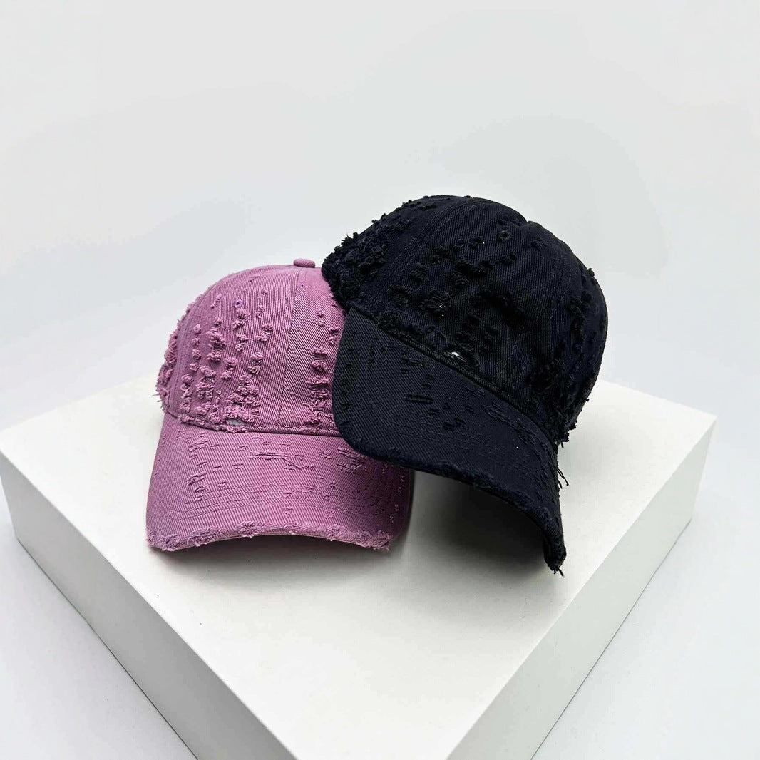 Damen Distressed Texturiertes Baseball Cap Brehn